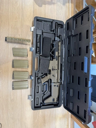SCAR-H VFC AEG tan – gearbox V2, 4 chargeurs